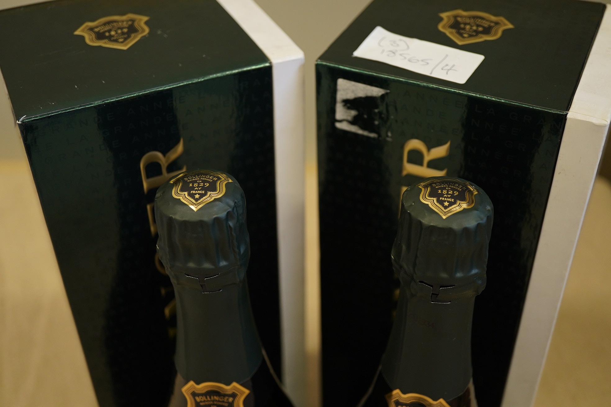 Two bottles of 2002 Bollinger La Grande Annee Brut Champagne. (Boxed)